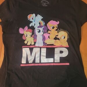 My Little Pony Friendship Is Magic MLP Character Tee – Black Graphic T-Shirt